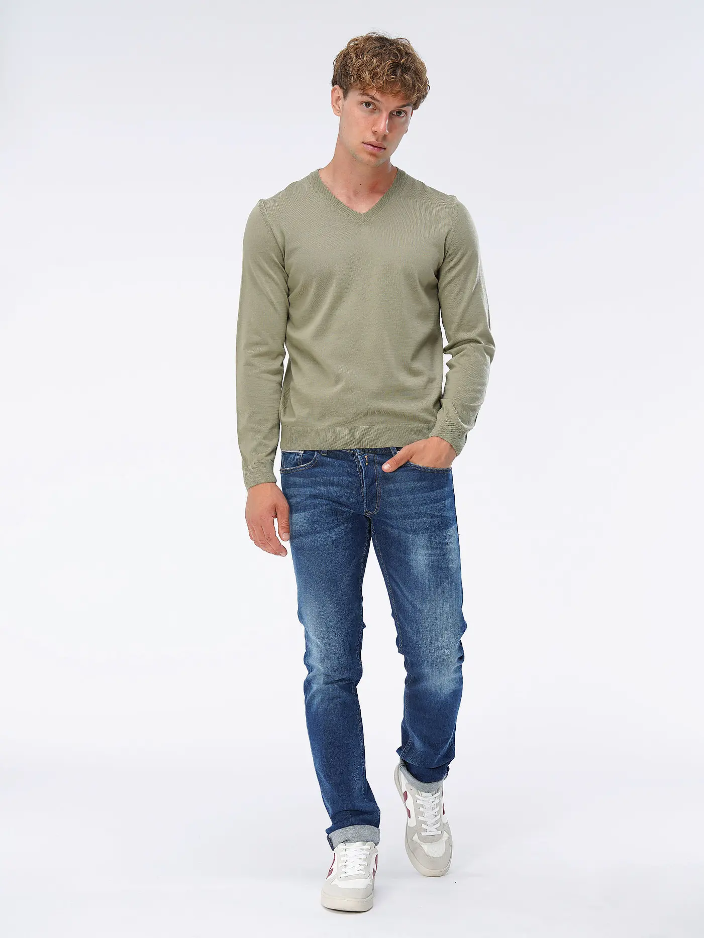 BOSS | Pullover Slim Fit MELBA | grün